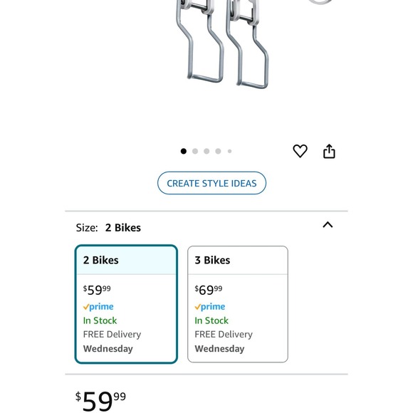 Borgen bike wall mount for 2 Bikes - Picture 5 of 5